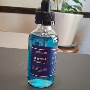 AMINNAH Stay Slick Blue Men's Hair & Body Oil